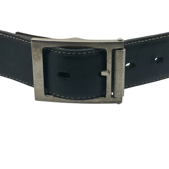 Nocona Men's 34 Belt Black Leather Western Cowboy Texas Star Studded N2479201 - Picture 2 of 8